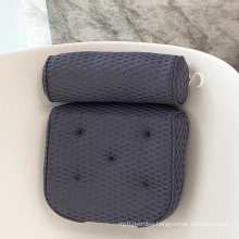 Memory foam  Bath Pillow 4D Air Mesh Bathtub Pillow with 7 Non Slip Suction Cups for Tub SPA Pillow